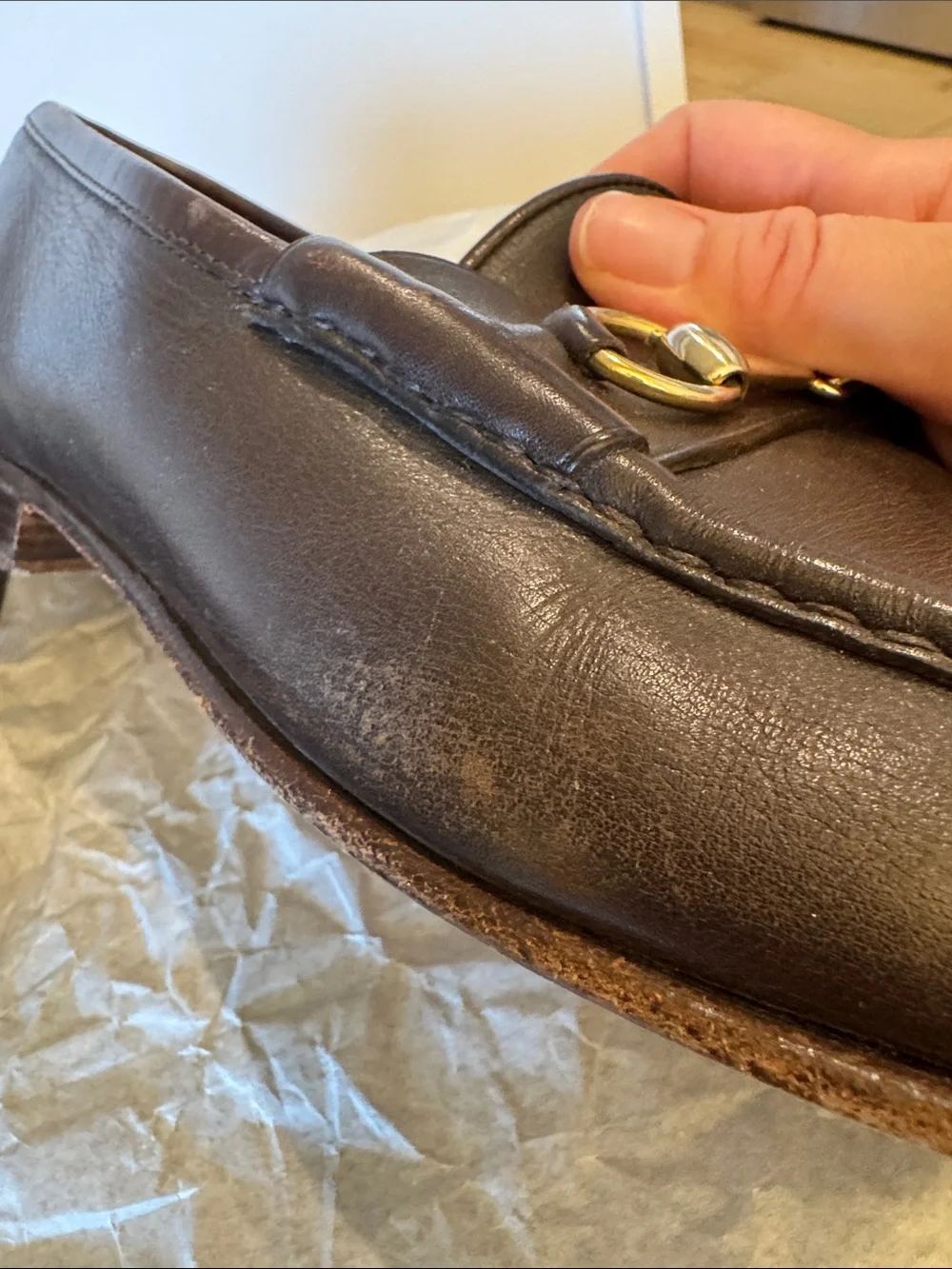 1993 Vintage Men’s Gucci Brown Horsebit Loafer